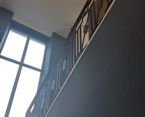 peinture barvec cage escalier